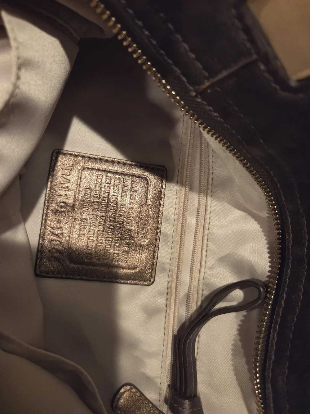 Coach Beige and Brown Patterned Canvas Tote with Wristlet